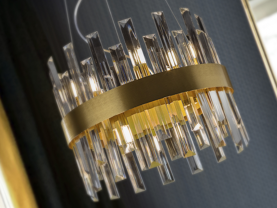 Schuller Lighting Pendants Grace 365185  ·GRACE· LAMP, 10L., GOLDEN