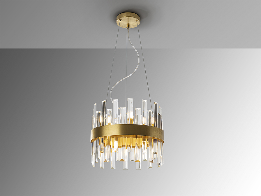 Schuller Lighting Pendants Grace 365185  ·GRACE· LAMP, 10L., GOLDEN