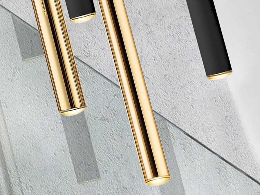Schuller Lighting Pendants Varas 373357  ·VARAS· LAMP 11L. GOLD/BLACK