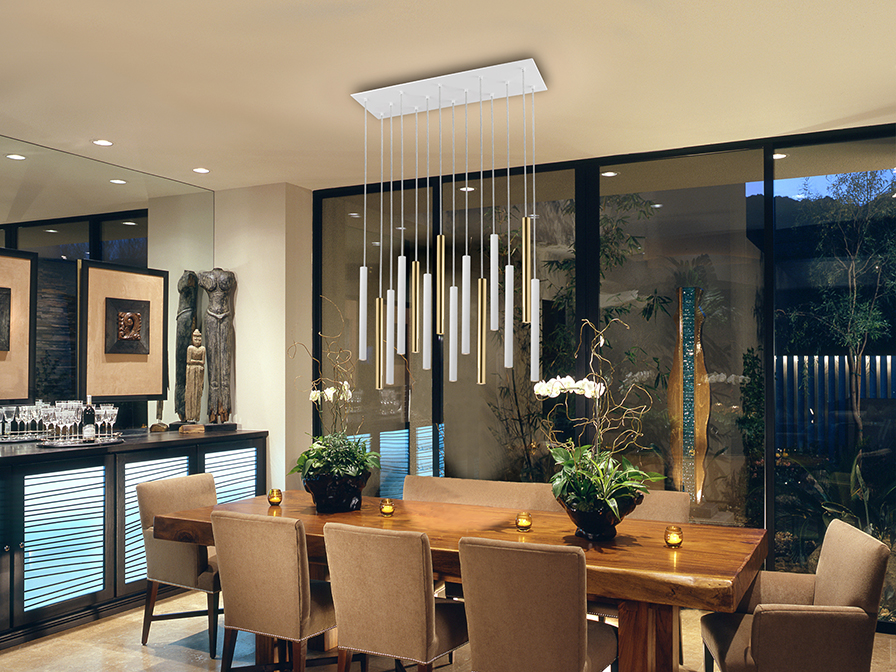 Schuller Lighting Pendants Varas 373437  ·VARAS· LAMP,14L., GOLD/WHITE