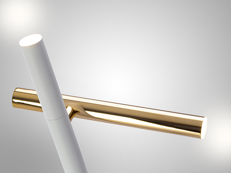 Schuller Ligthing   373599  ·VARAS·TABLE LAMP 2L., GOLD/WHITE
