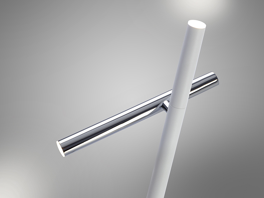Schuller Ligthing   373629  ·VARAS· FLOOR LAMP, CHROME/WHITE 2L.