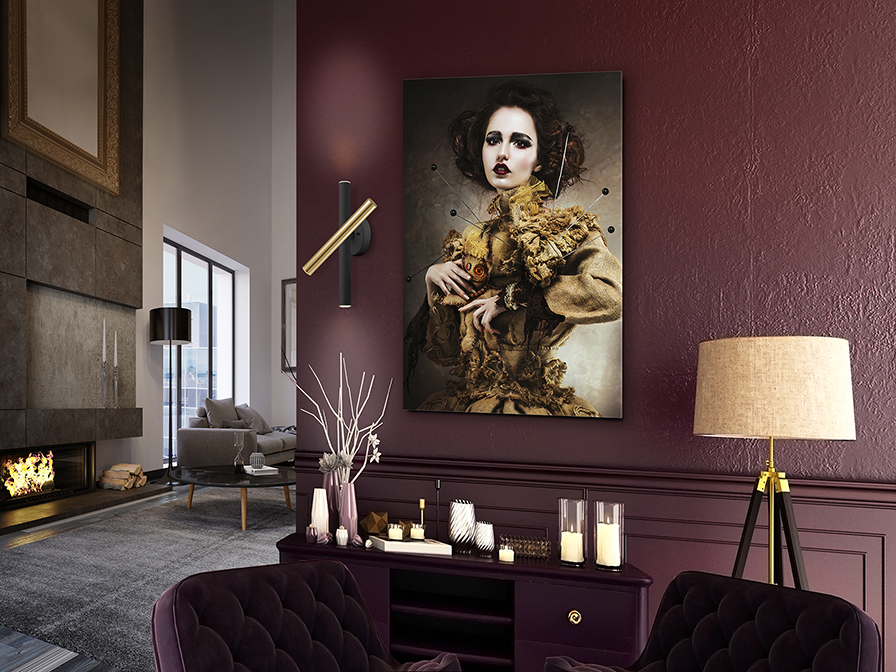 Schuller Lighting Wall lamps Varas 373845  ·VARAS· WALL LAMP GOLD/BLACK 3L.