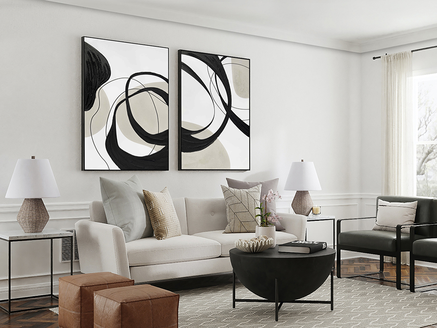 Schuller Decoration,mirrors and.. Paintings Actio II 386692  ACTIO II - ACRYLIC 80x120