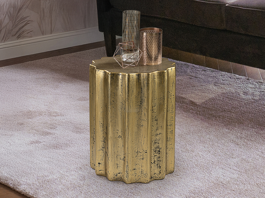 Schuller Decoration,mirrors and.. Side tables Estriada 409124  ESTRIADA - GOLDEN SIDE TABLE
