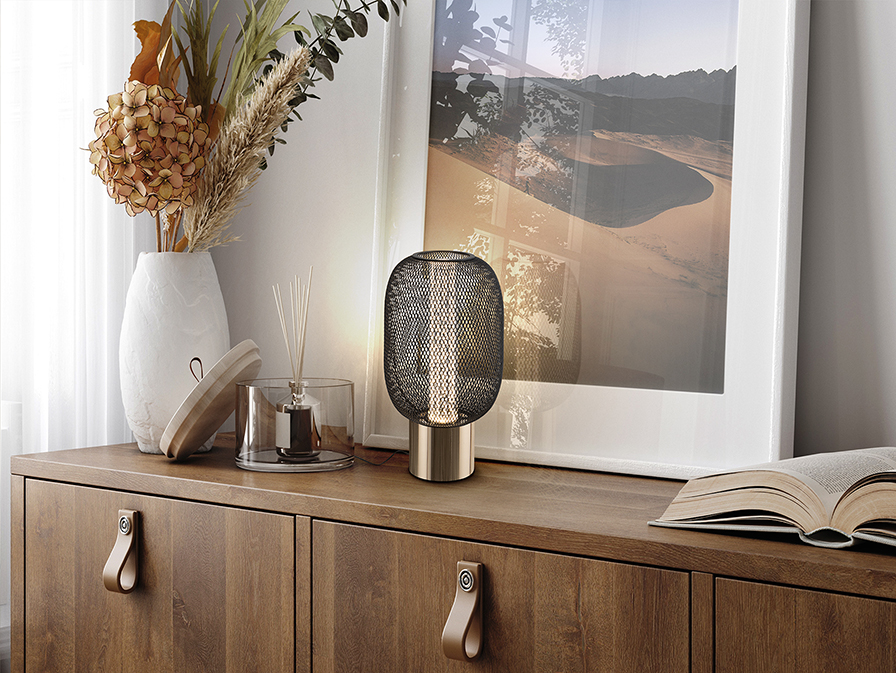 Schuller Lighting Table lamps Micron 413282  ·MICRON· TABLE LAMP, 1L., GOLD/BLACK