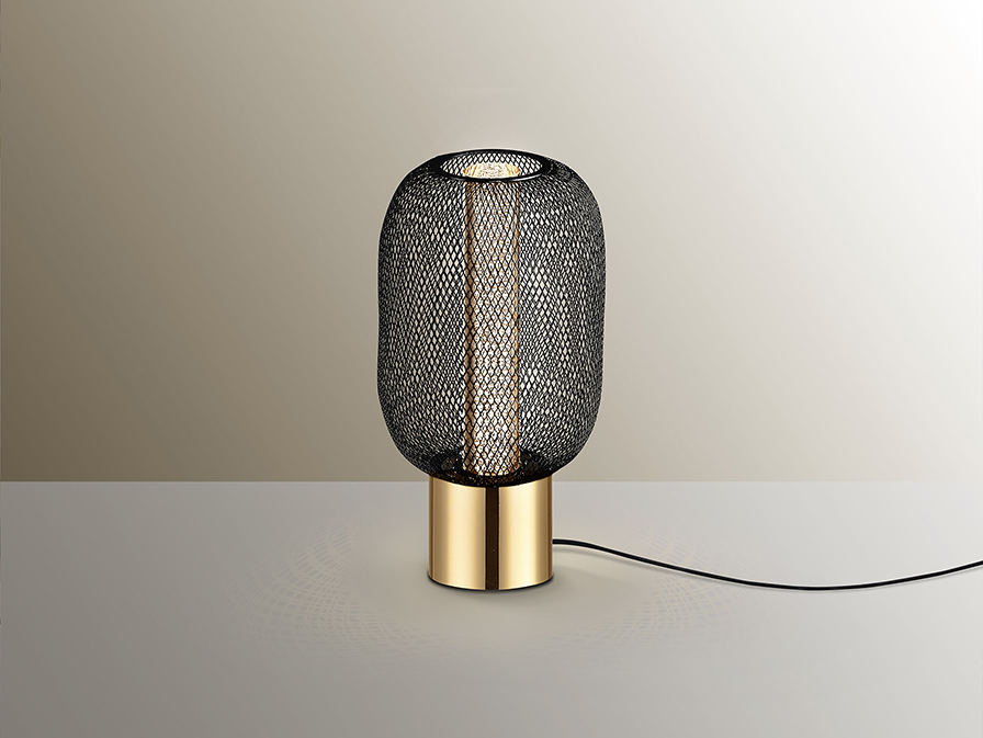 Schuller Lighting Table lamps Micron 413282  ·MICRON· TABLE LAMP, 1L., GOLD/BLACK