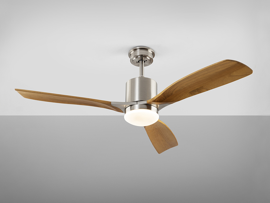 Schuller Lighting Ceiling fans Ø 132 cm Anemos 427166D  ·ANEMOS· FAN, NICKEL/CHERRY DIMMABLE