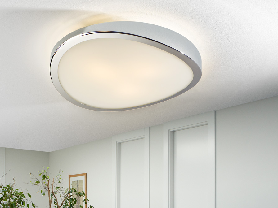 Schuller Ligthing   429126  ·LEDA· CHROME CEILING LAMP, 3L.