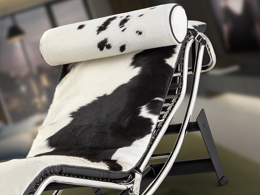 Schuller  Chairs and Armchairs Leco 458436  LECO - CHAISE LONGUE  COWHIDE WHITE/BLAC
