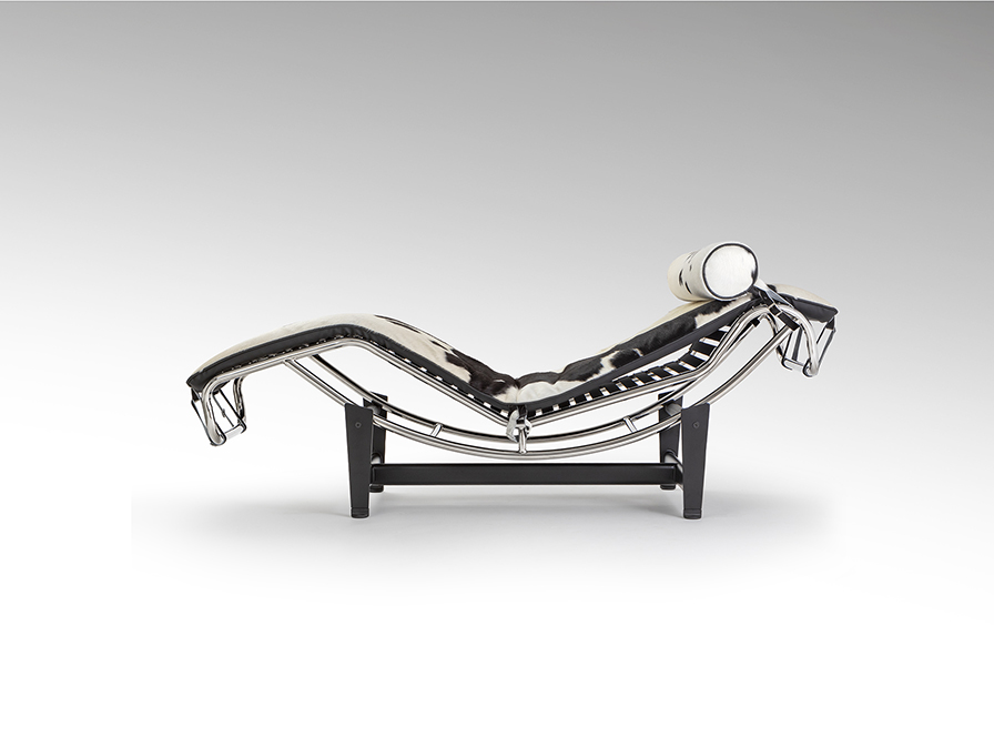 Schuller  Chairs and Armchairs Leco 458436  LECO - CHAISE LONGUE  COWHIDE WHITE/BLAC
