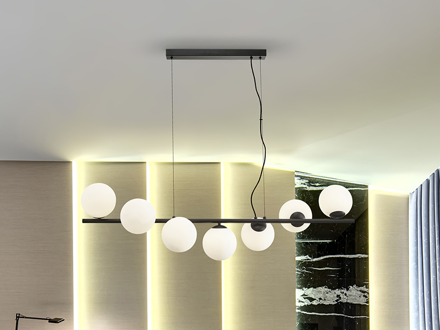Schuller  Pendants Inoa 494467  INOA- LAMP 7L  BLACK-OPAL