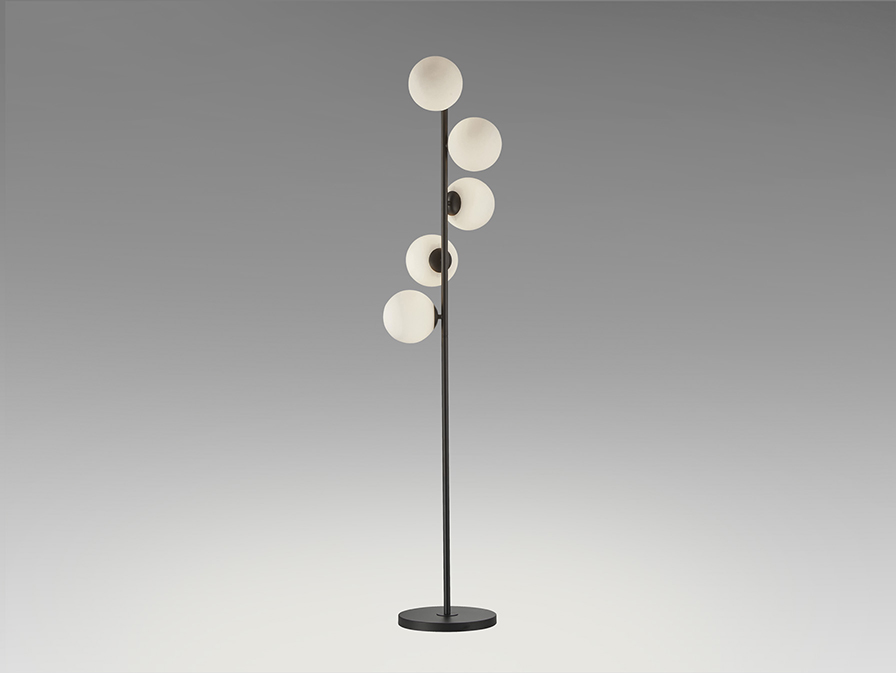 Schuller  Floor lamps Inoa 494528  INOA- FLOOR LAMP 5L BLACK-OPAL