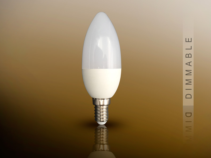 Schuller Ligthing Bulbs and Accessories E14 50089  LED CANDLE BULB, DIMMABLE 3000K 7W E14