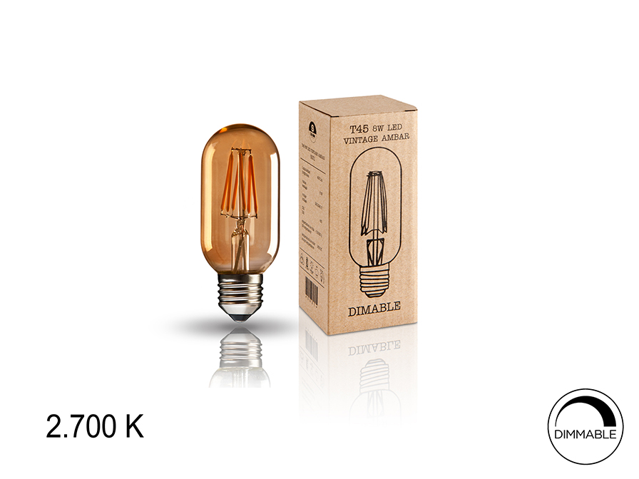 Schuller Lighting Bulbs and Accessories Vintage Dimmable 5031  ·VINTAGE· LED BULB T45 6W E27