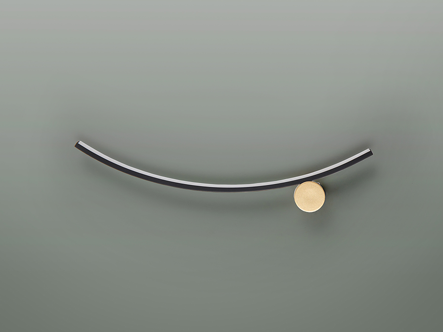 Schuller Lighting Wall lamps Smile 522744  SMILE - WALL LAMP 1L BLACK-GOLD