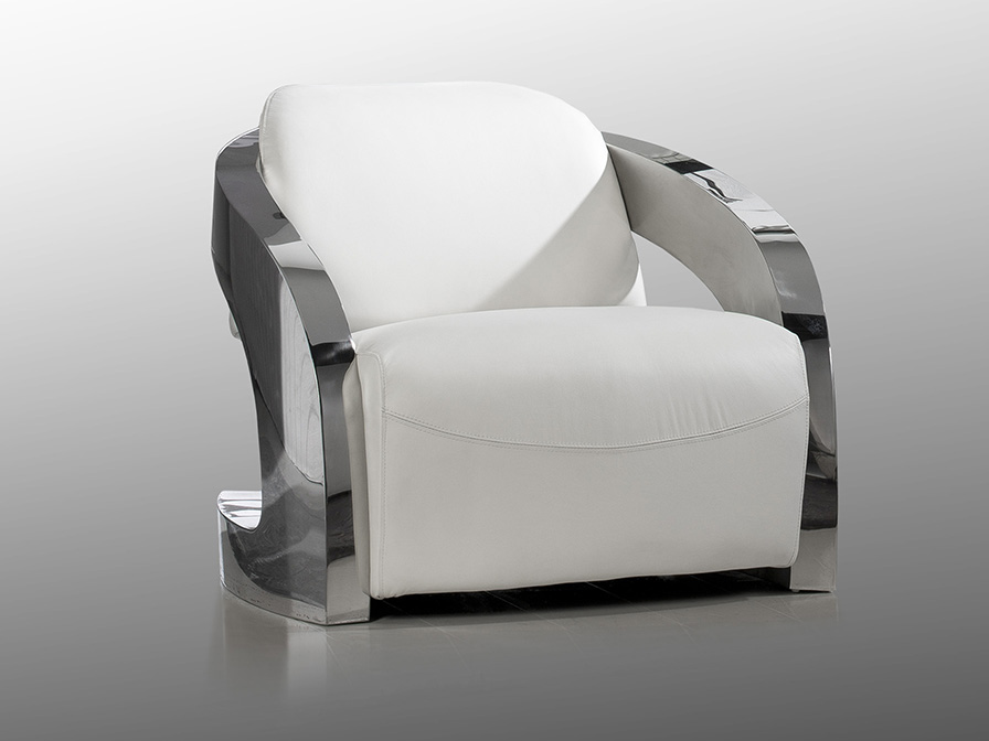 Schuller Decoration,mirrors and.. Chairs and Armchairs Amanda 532115  ·AMANDA· ARMCHAIR, STEEL AND WHITE