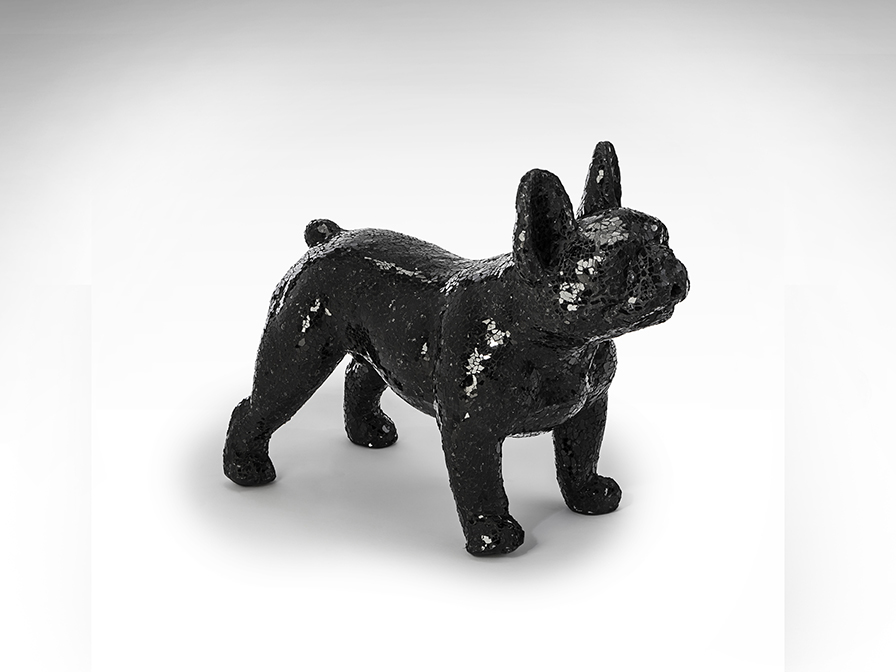 Schuller  Decorative figures Cody 543712  ·ATILA· BULLDOG FIGURE, BLACK GLASS