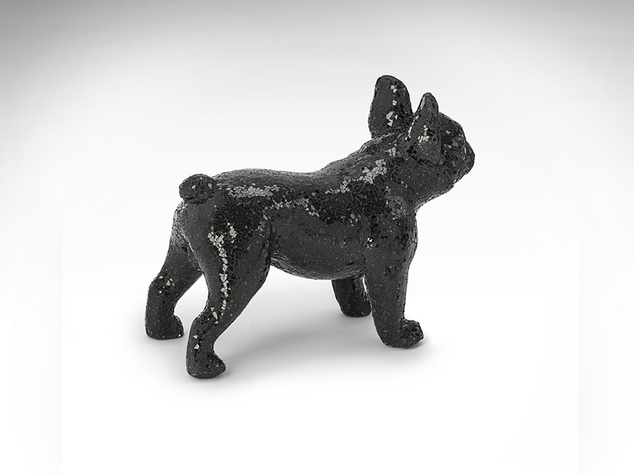 Schuller  Decorative figures Cody 543712  ·ATILA· BULLDOG FIGURE, BLACK GLASS