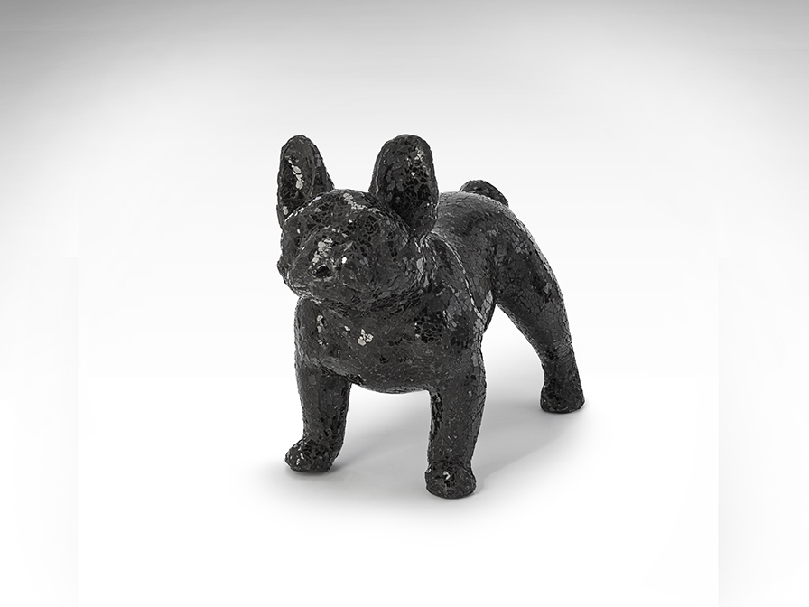 Schuller  Decorative figures Cody 543712  ·ATILA· BULLDOG FIGURE, BLACK GLASS