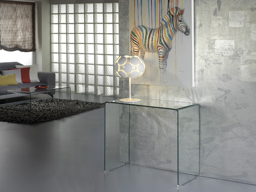 Schuller Furniture and decoration   552431  ·GLASS· CLEAR CONSOLE TABLE