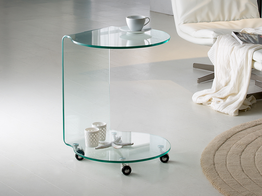 Schuller Decoration,mirrors and.. Side tables Glass 552672  ·GLASS· ROUND SIDE TABLE