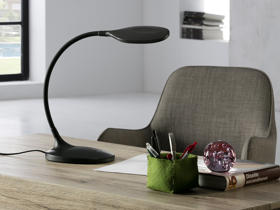Schuller Lighting   552764  ·SCOOP· LED TABLE LAMP, BLACK