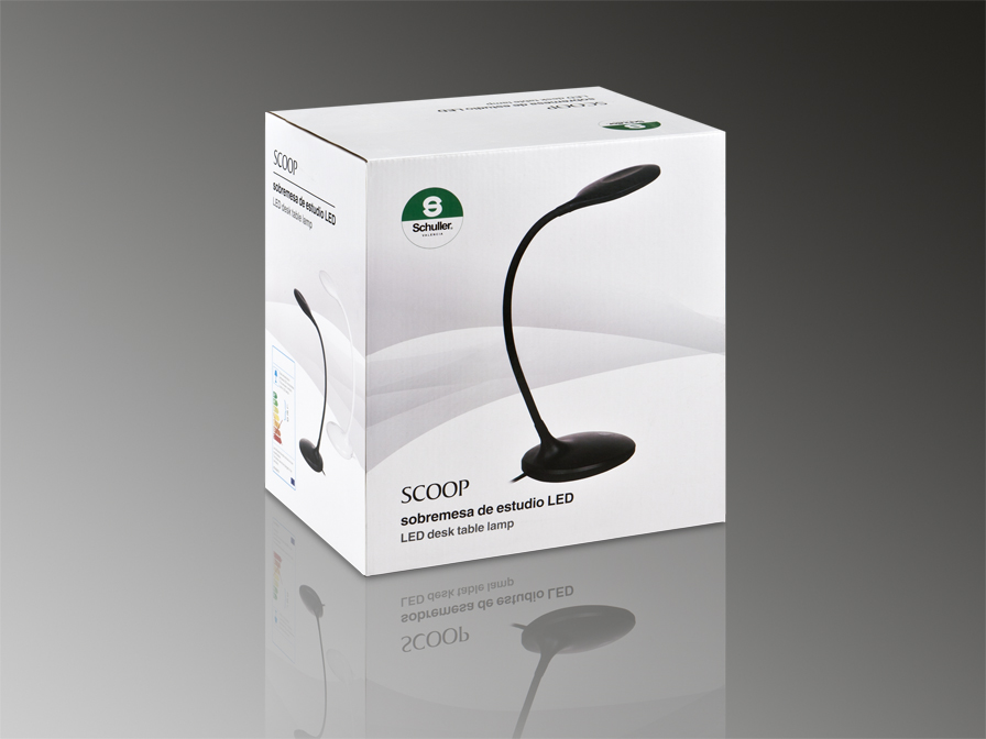 Schuller Lighting   552764  ·SCOOP· LED TABLE LAMP, BLACK