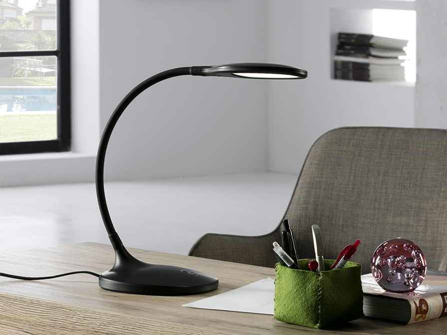 Schuller Lighting   552764  ·SCOOP· LED TABLE LAMP, BLACK
