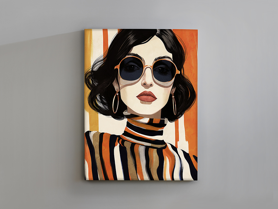 Schuller Decoration,mirrors and.. Paintings Orange 589475  ORANGE - ACRYLIC 90x120