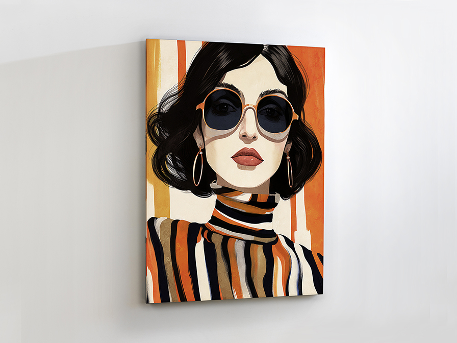 Schuller Decoration,mirrors and.. Paintings Orange 589475  ORANGE - ACRYLIC 90x120