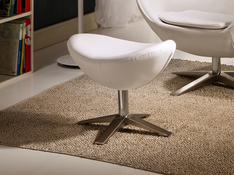 Schuller Furniture and decoration   594629  ·EGG· FOOTSTOOL, WHITE