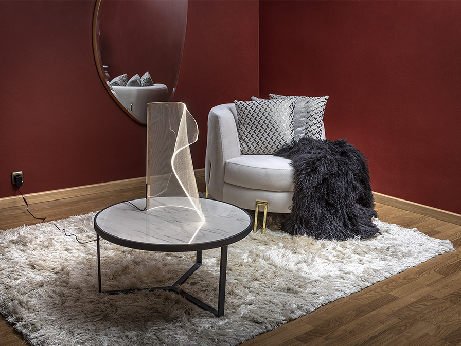 Schuller  Table lamps Velos 609432  VELOS II - ROSE GOLD TABLE LAMP