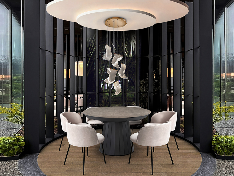 Schuller  Pendants Velos 609583  VELOS II - ROSE GOLD LAMP 5L