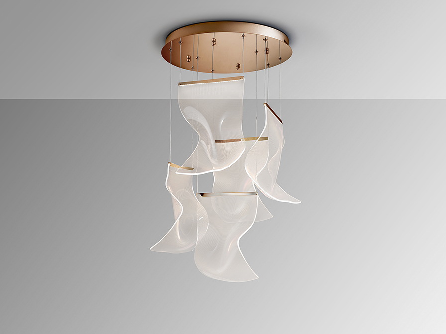 Schuller  Pendants Velos 609583  VELOS II - ROSE GOLD LAMP 5L