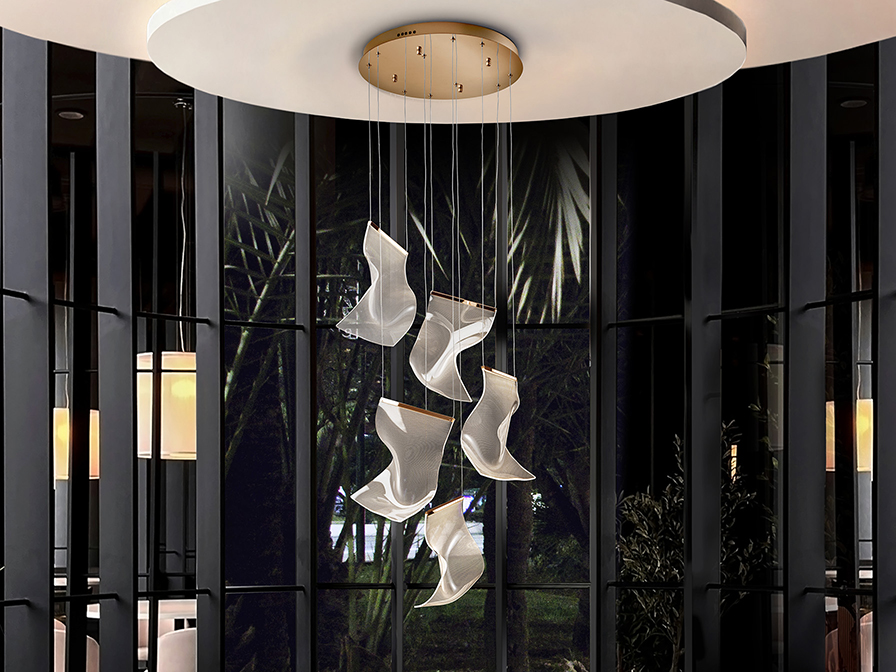 Schuller  Pendants Velos 609583  VELOS II - ROSE GOLD LAMP 5L