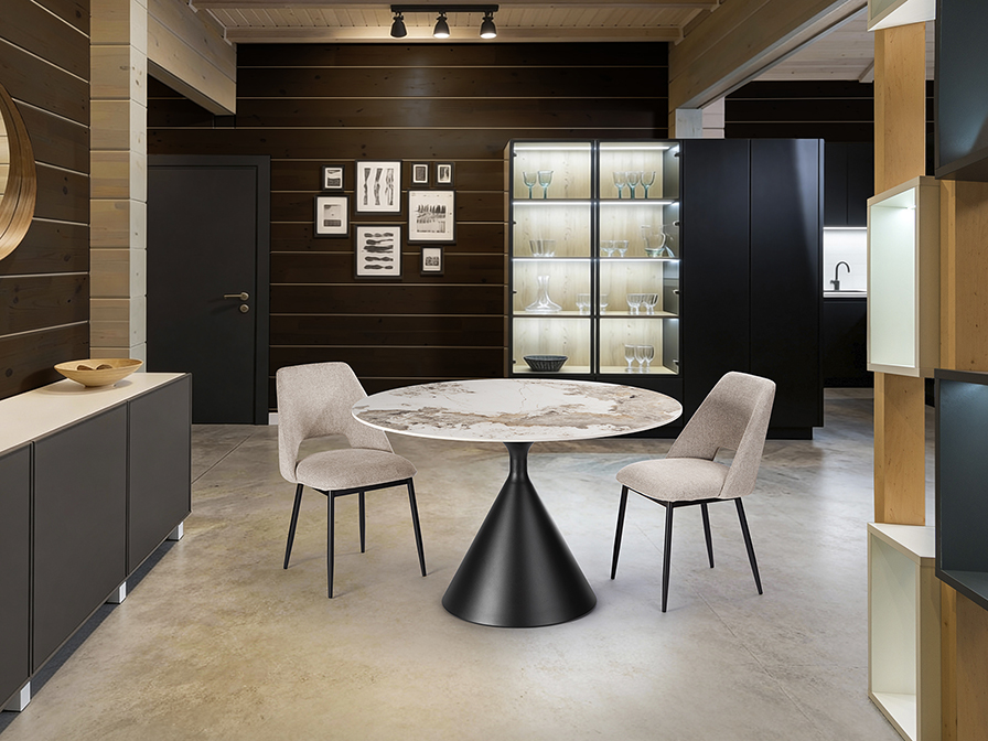 Schuller  Dining tables Panda D120 619738  PANDA - DINING TABLE - PANDORA/BLACK