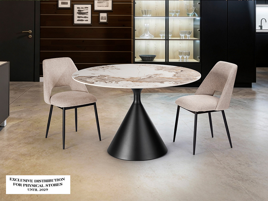 Schuller  Dining tables Panda D120 619738  PANDA - DINING TABLE - PANDORA/BLACK