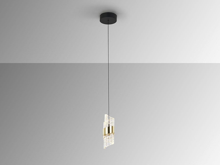 Schuller  1 Light Pendants Iliada 631974  ILIADA - LAMP 1L BLACK-GOLD