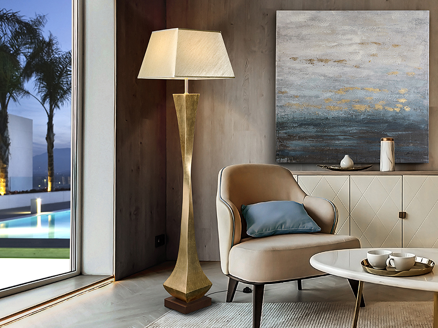 Schuller Lighting Floor lamps Deco 662514  ·DECO· FLOOR LAMP, 1L, GOLD.