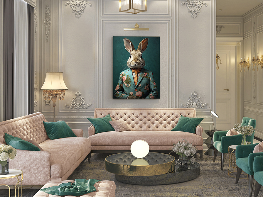 Schuller Decoration,mirrors and.. Paintings Mr Rabbit 679602  MR. RABBIT - ACRYLIC 90x120
