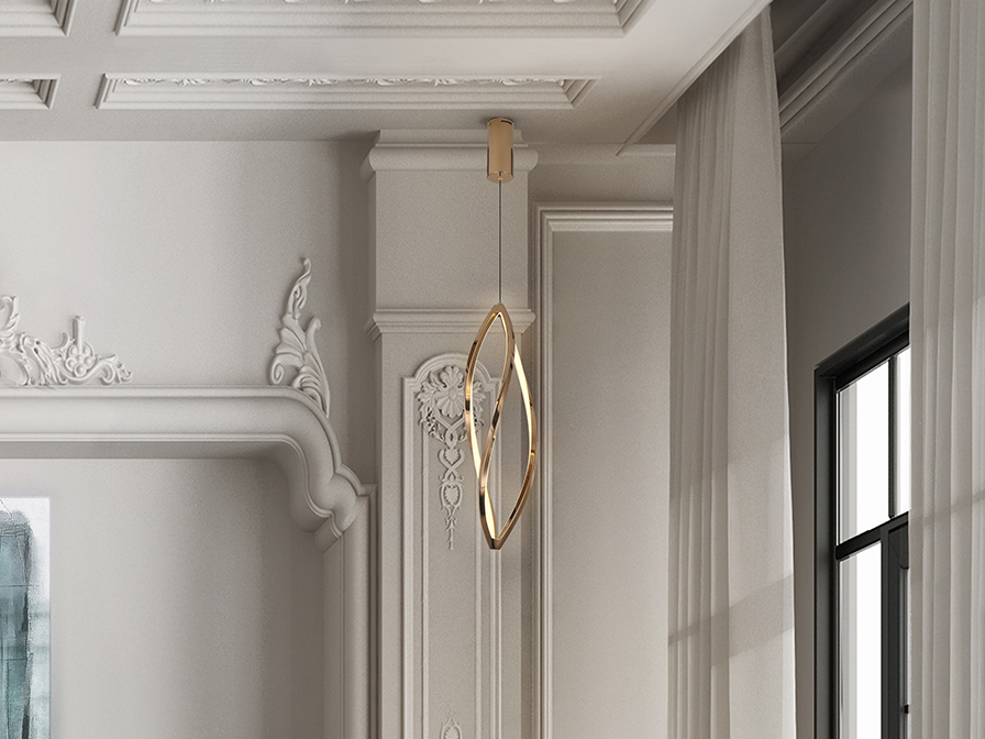 Schuller  Pendants Adele 690355  ADELE - SMALL ROSE GOLD LAMP