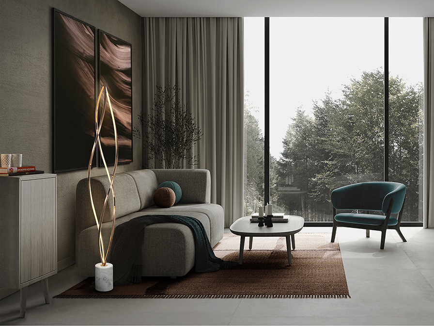 Schuller  Floor lamps Adele 690539  ADELE - ROSE GOLD FLOOR LAMP
