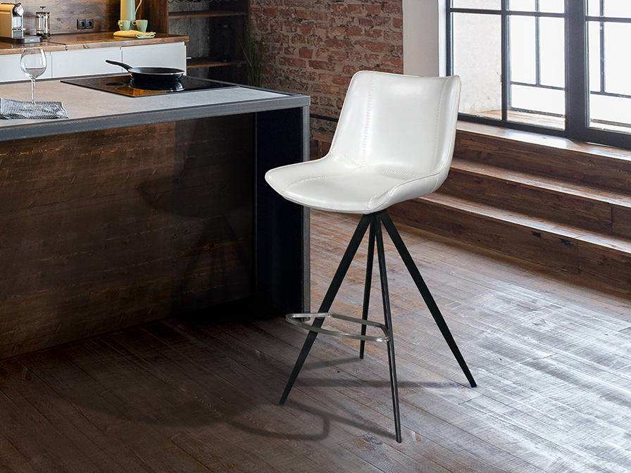 Schuller Furniture and decoration Chairs and Armchairs Samoa 718257  ·SAMOA· HIGH STOOL, WHITE