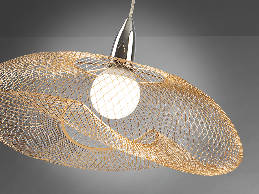Schuller Lighting 1 Light Pendants Forma 735964  ·FORMA· LAMP 1L., CHROME/GOLD