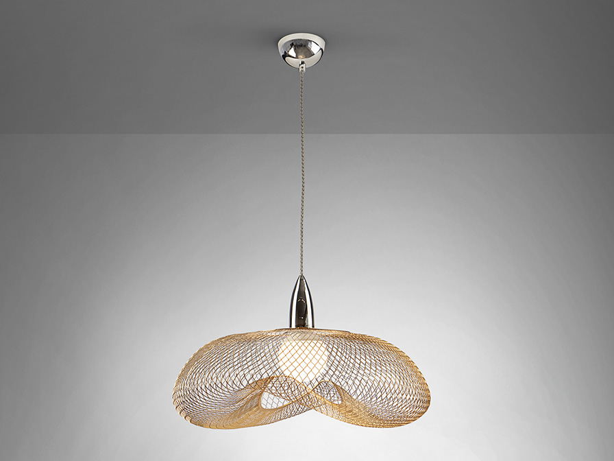 Schuller Lighting 1 Light Pendants Forma 735964  ·FORMA· LAMP 1L., CHROME/GOLD