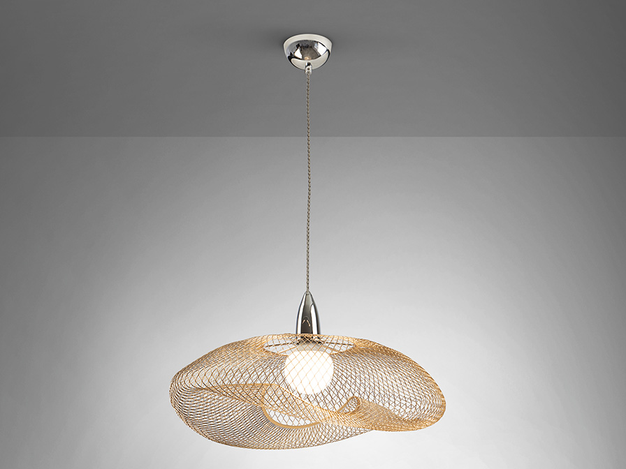 Schuller Lighting 1 Light Pendants Forma 735964  ·FORMA· LAMP 1L., CHROME/GOLD