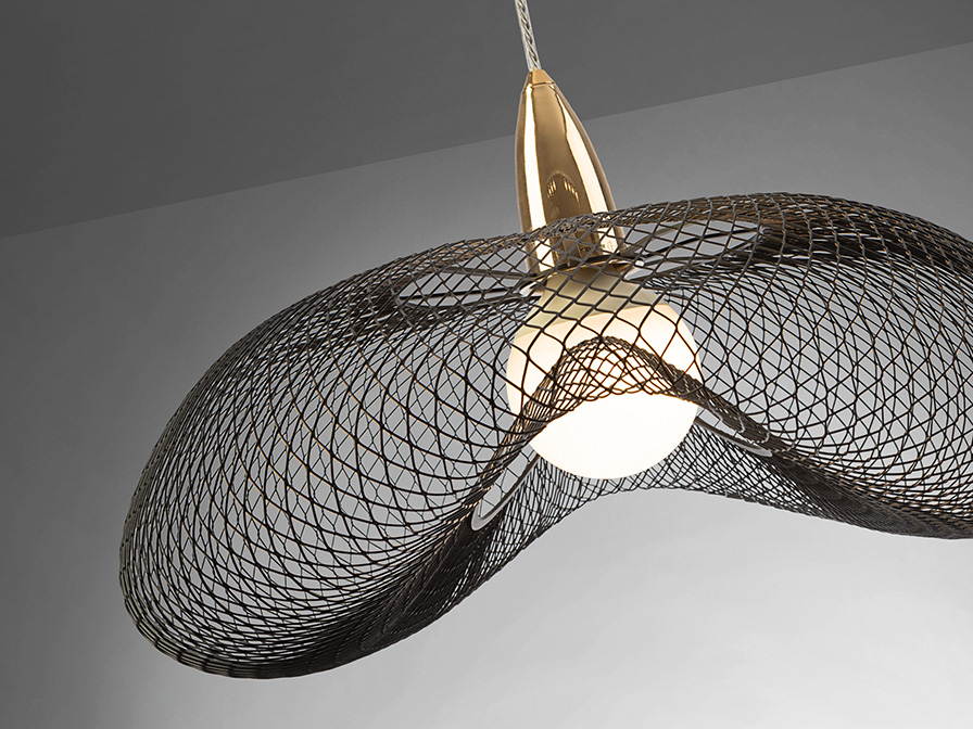 Schuller Lighting 1 Light Pendants Forma 735971  ·FORMA· LAMP 1L., GOLD/BLACK