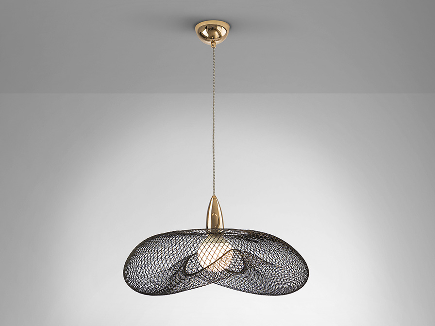 Schuller Lighting 1 Light Pendants Forma 735971  ·FORMA· LAMP 1L., GOLD/BLACK