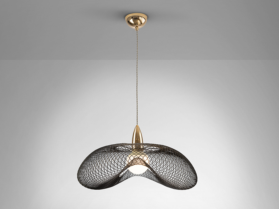 Schuller Lighting 1 Light Pendants Forma 735971  ·FORMA· LAMP 1L., GOLD/BLACK